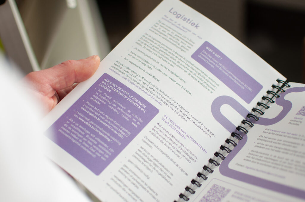 inside custom notebook with branded pages event