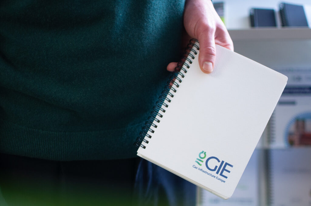 Branded sustainable notebook for corporate event